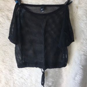MESH BLACK CROP TOP🖤
